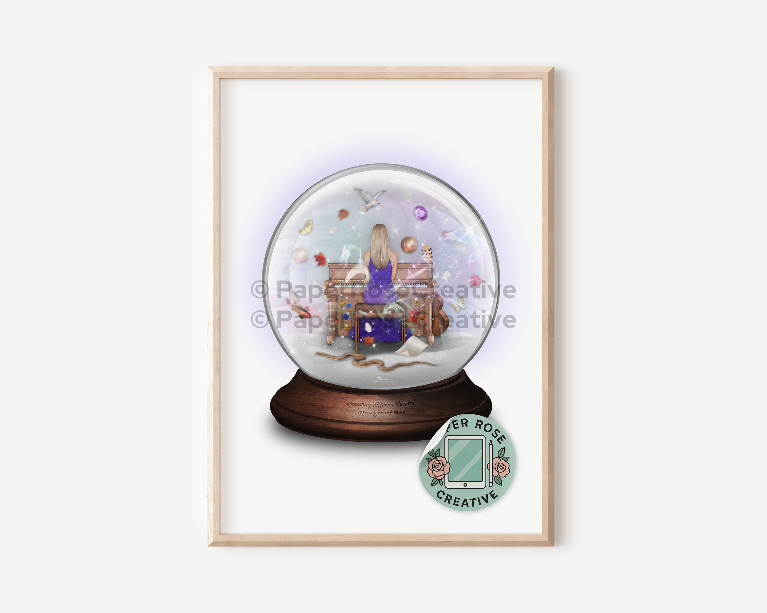 Blurple Piano Snow Globe
