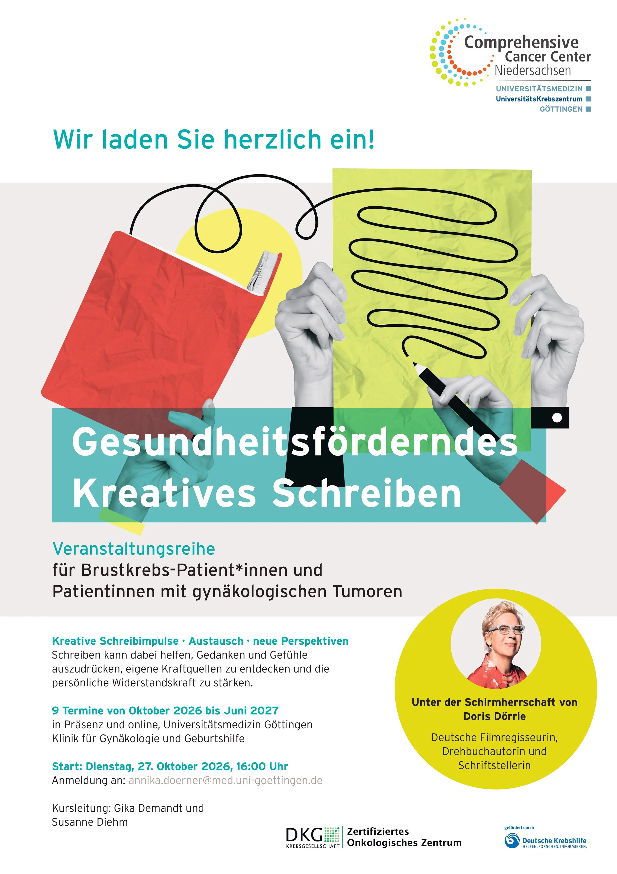 Gesundheitsförderndes Kreatives Schreiben am UniversitätsKrebszentrum Göttingen
