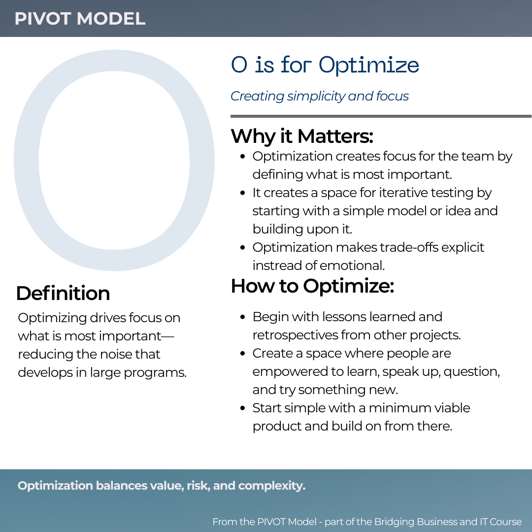 Optimize Projects and Processes