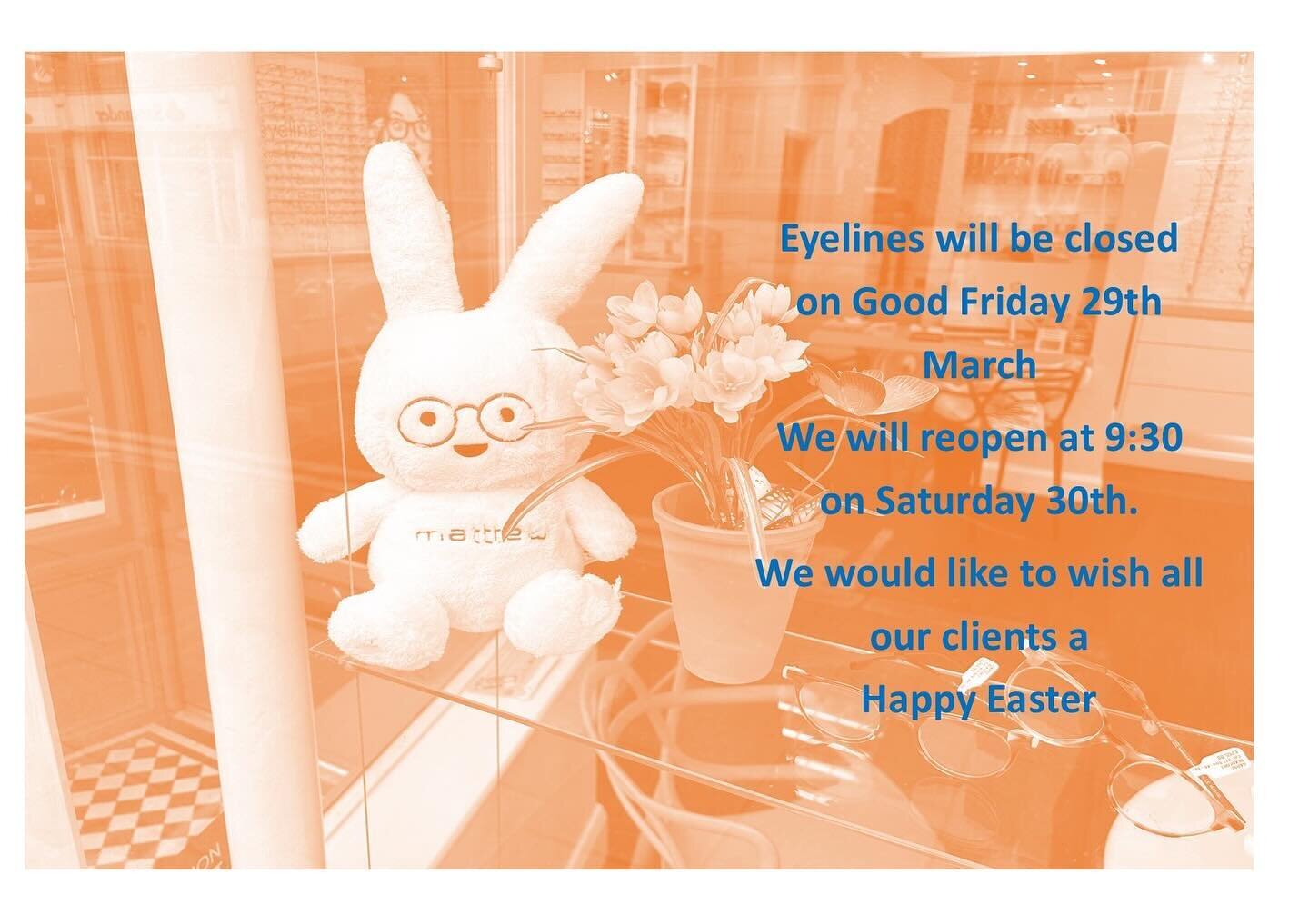 We will be closed on Good Friday open again as normal on Saturday #easter