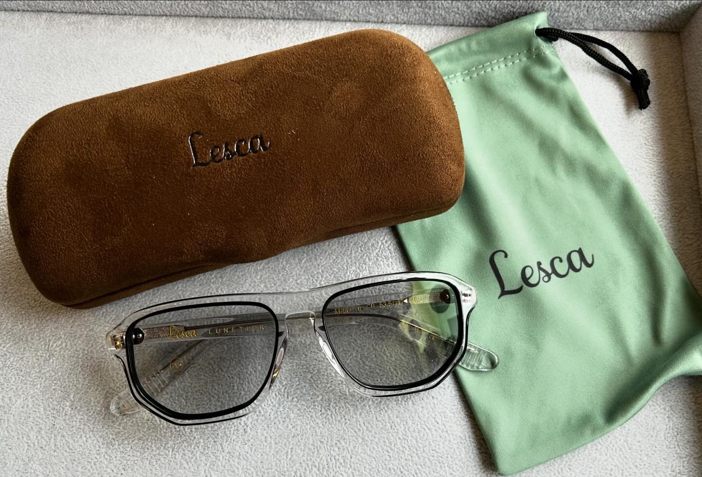 A stunning result @marmalondon Aurora Varifocals with a slight grey base tint onto a Din&aacute;mica Elite Crystal lens into @lescalunetier Maio XL in Crystal Black . We love how this has turned out. #independentopticians #independentstyle #lesca #le
