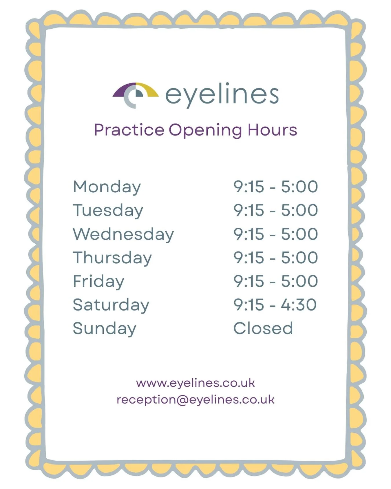 We look forward to seeing you soon💜

#openinghours #independentopticians #localbusiness #sevenoaks #eyelines