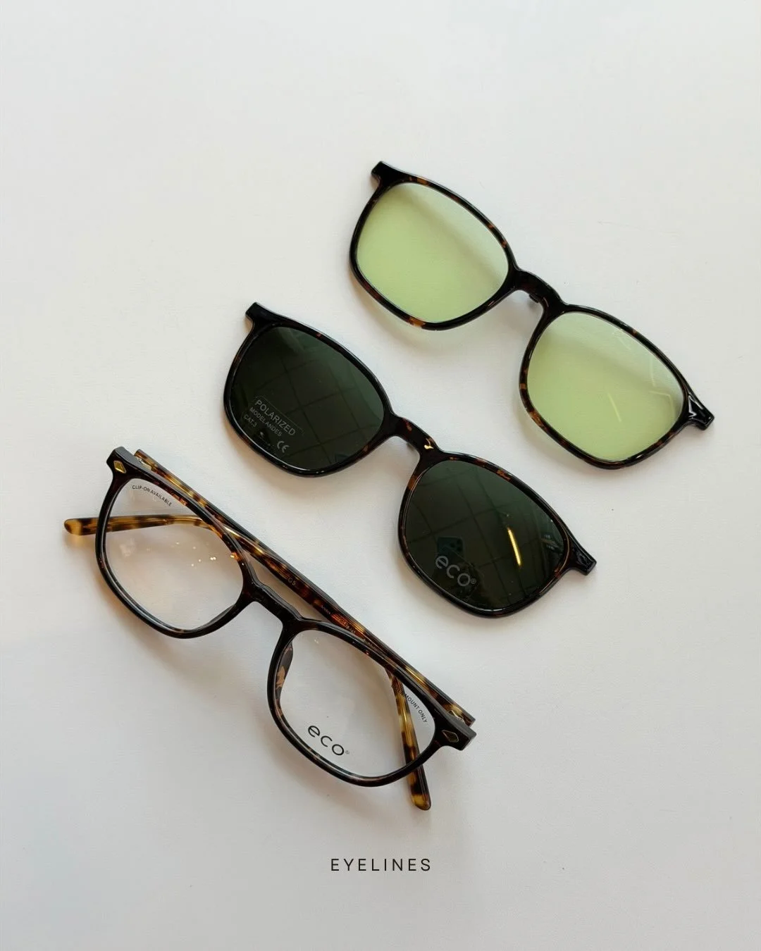 One frame. So many possibilities.✨

With @ecoeyewear and their interchangeable sun clip-ons, you can adapt your eyewear to whatever the day-or night- throws your way.

☀️ Sun protection for bright days
🚗 An extra clip for night driving, featuring Ca