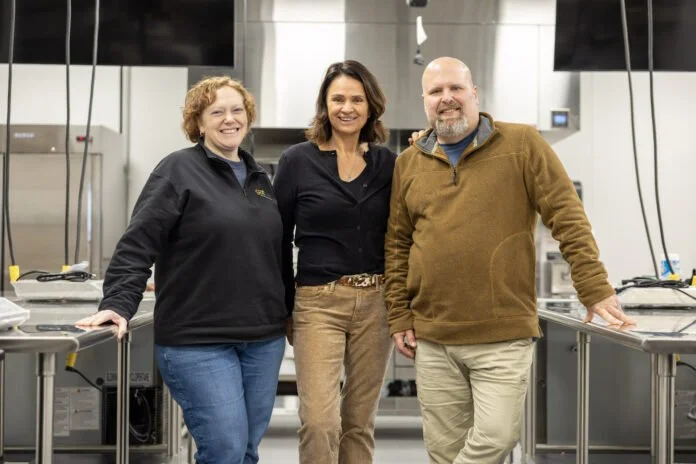 Gather's culinary team stands in their new workforce training kitchen