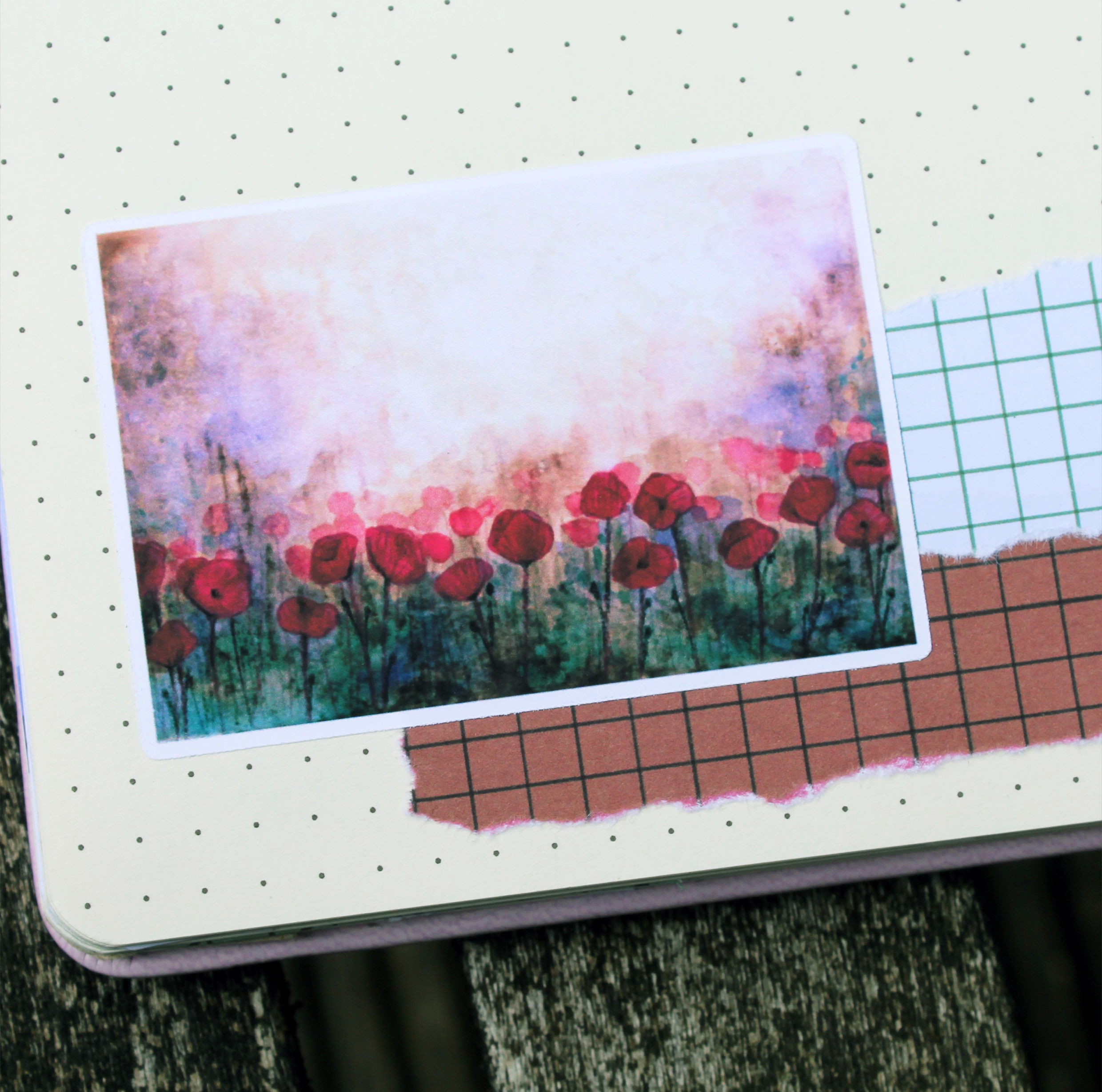 Watercolour Poppies Sticker