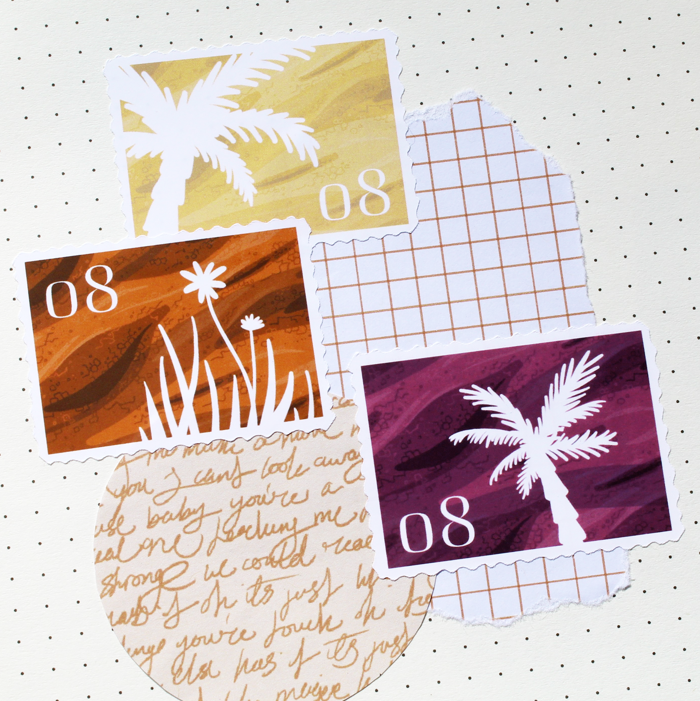 Summer Stamp Stickers