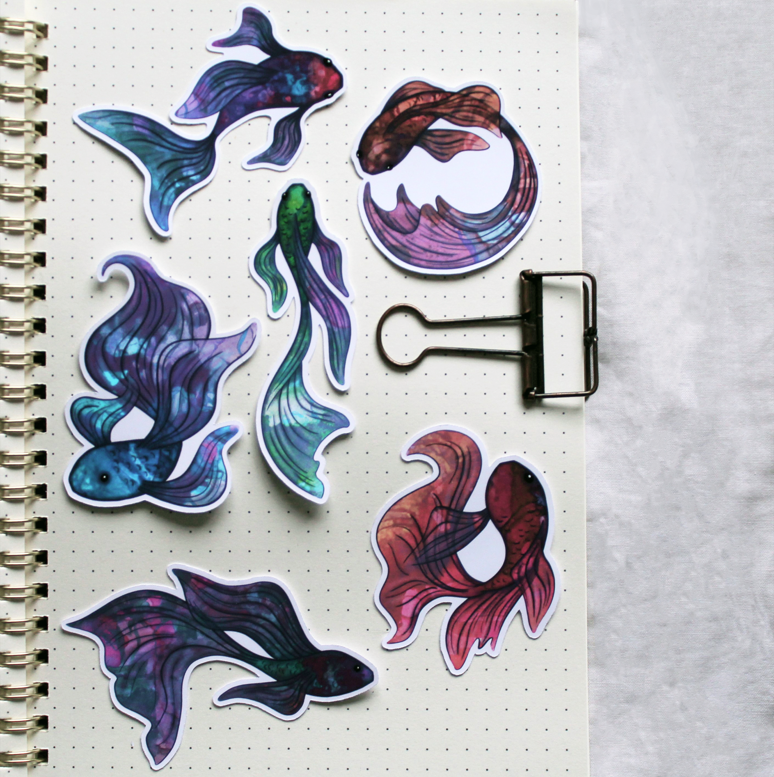 Ink Fish Stickers