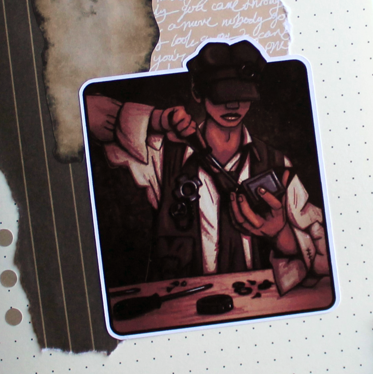 Steampunk Boy Sticker