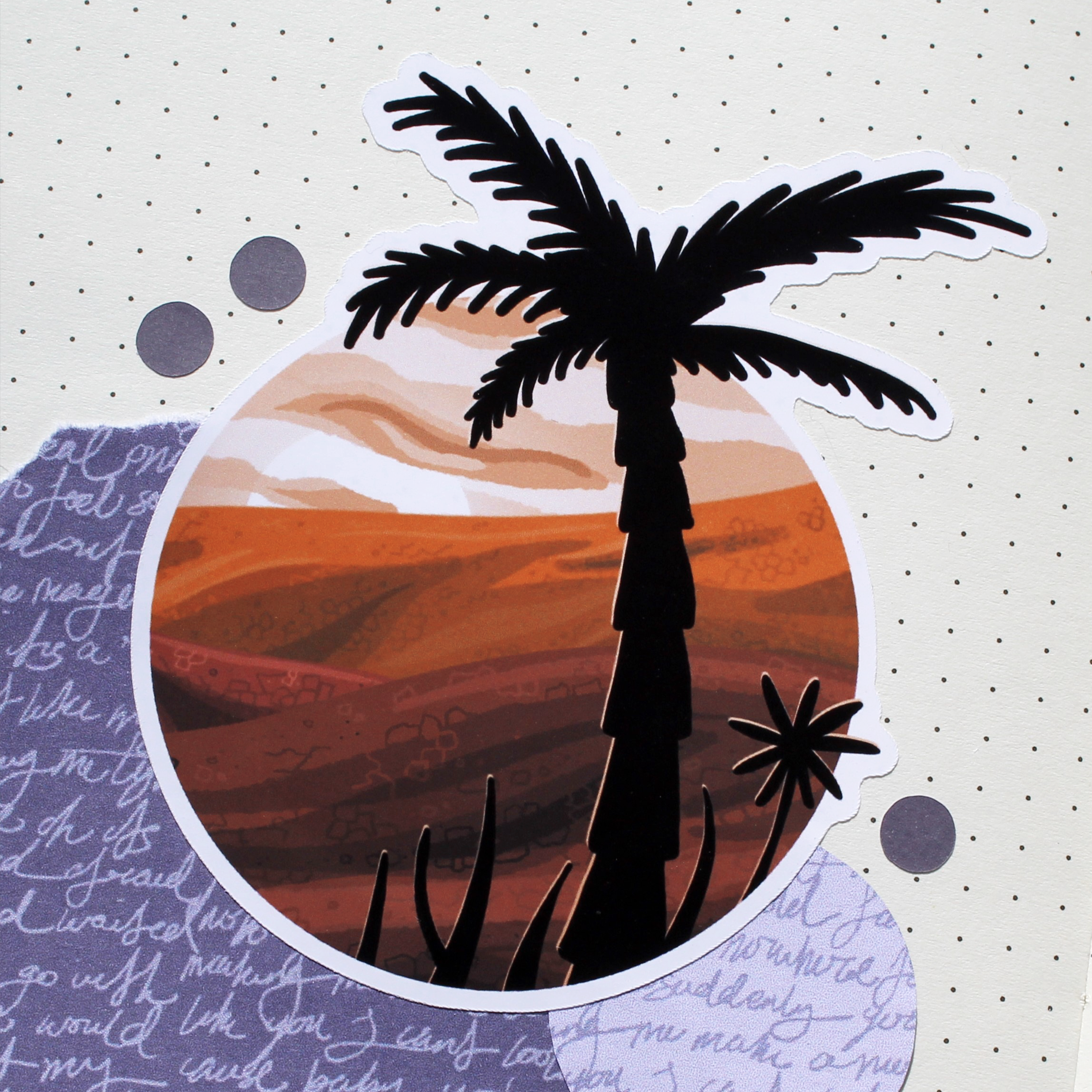 Desert Scene Sticker