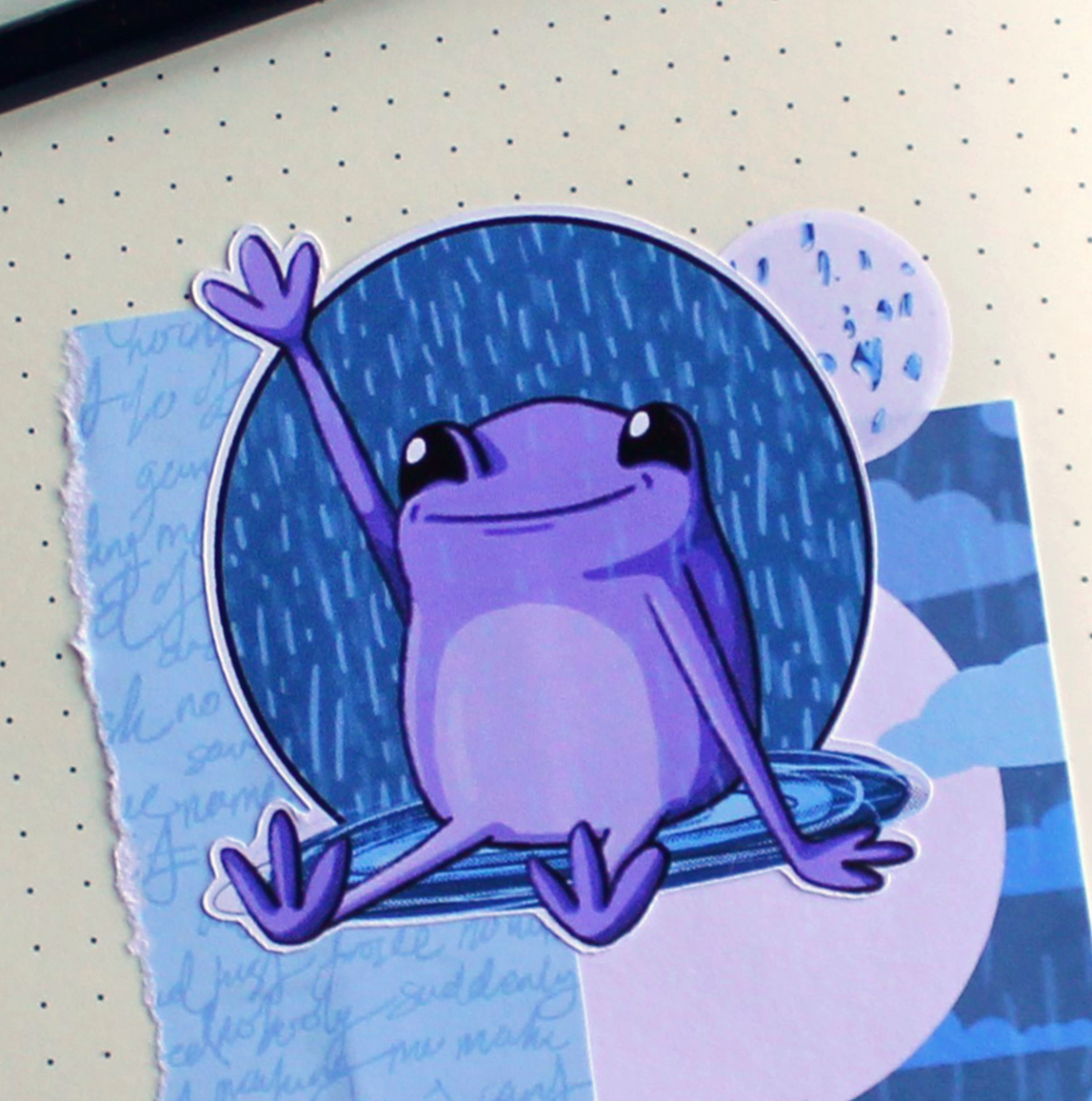 Frog in the Rain Sticker