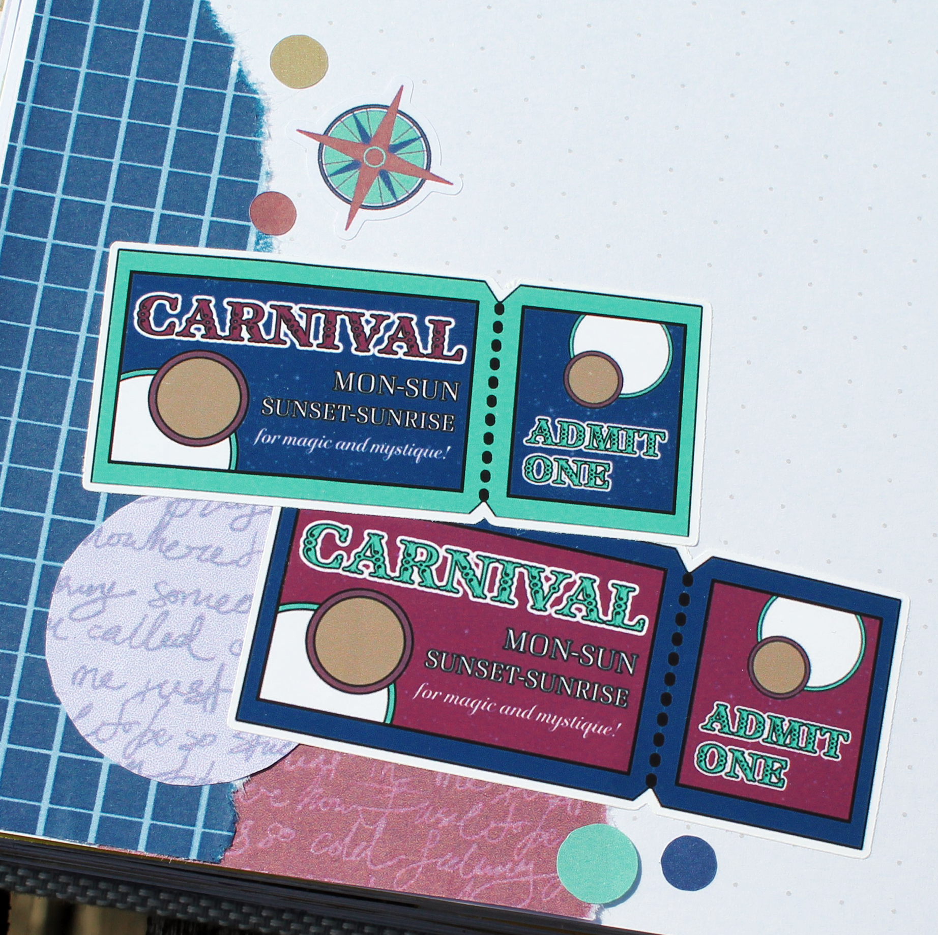 Carnival Ticket Stickers