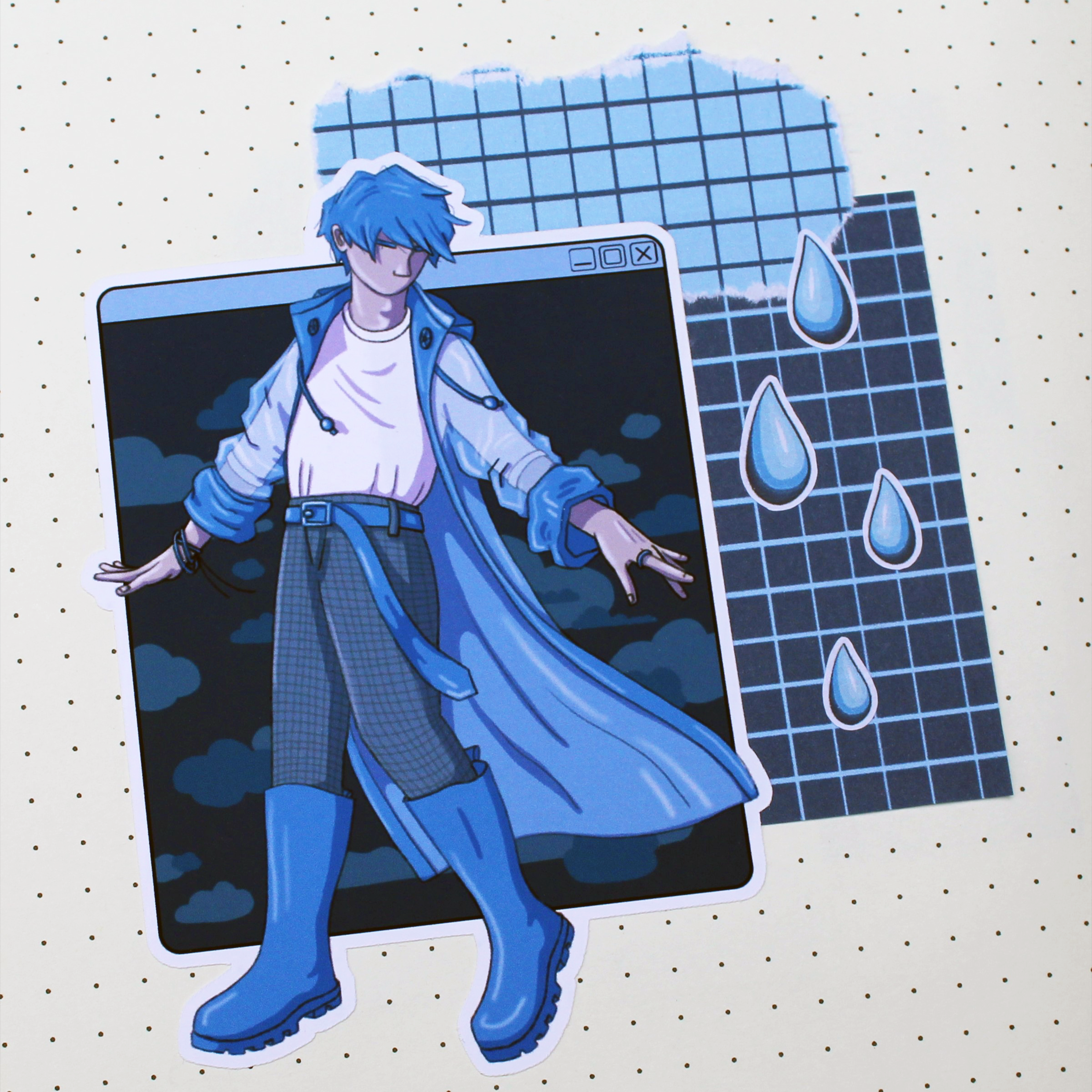 Computer Tab Boy Sticker