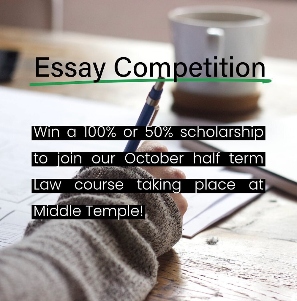 Focused Future Scholarship Essay Competition! 

Winners receive either 100%, 50% or up to 20% off course fees for our one-week immersive Law Course this October Half Term. 

You&rsquo;ve got to be in it to win it, so submit an essay by 23:00 on 30/09