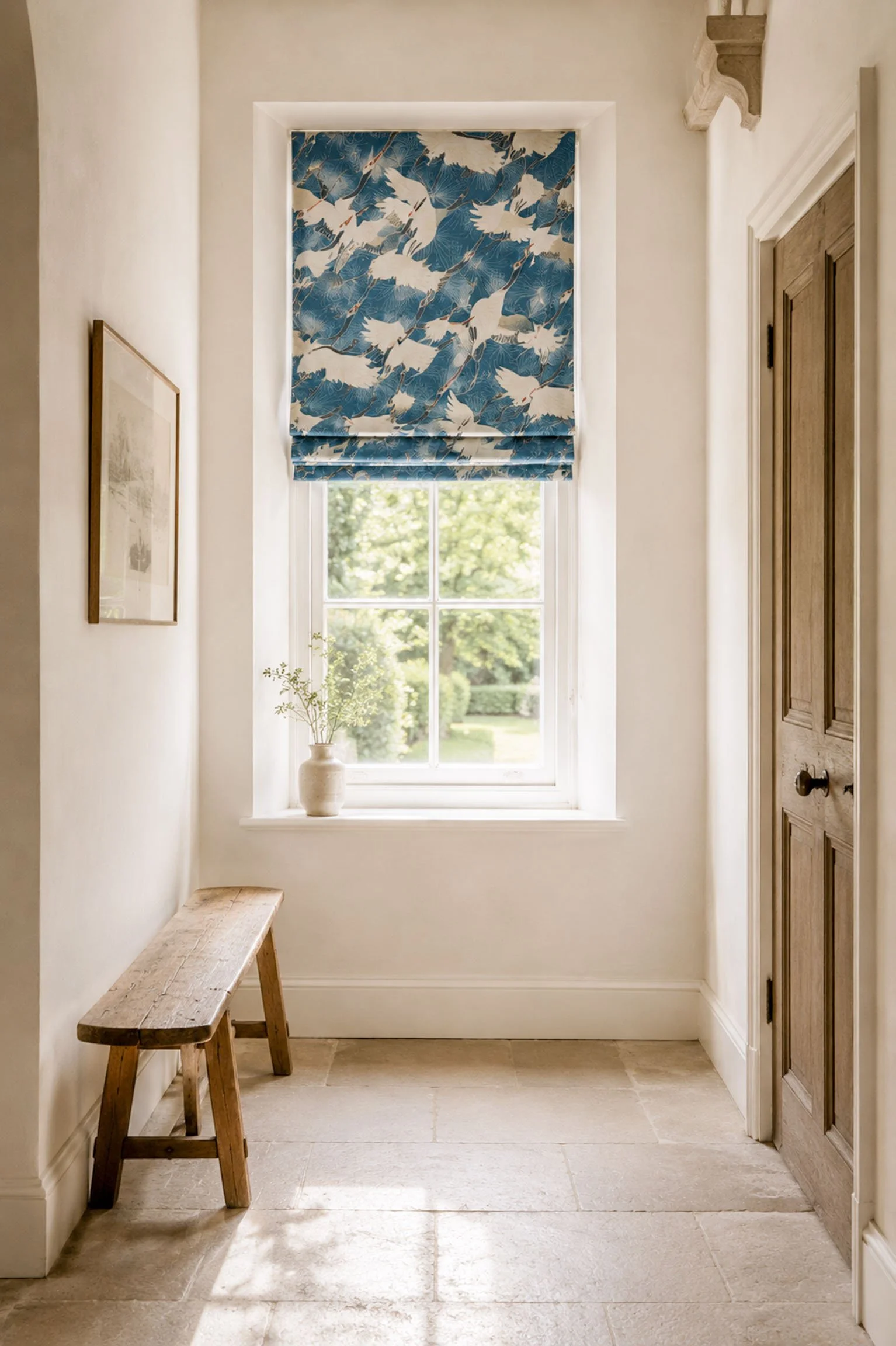 Textiles Cranes Blue Hallway.jpg