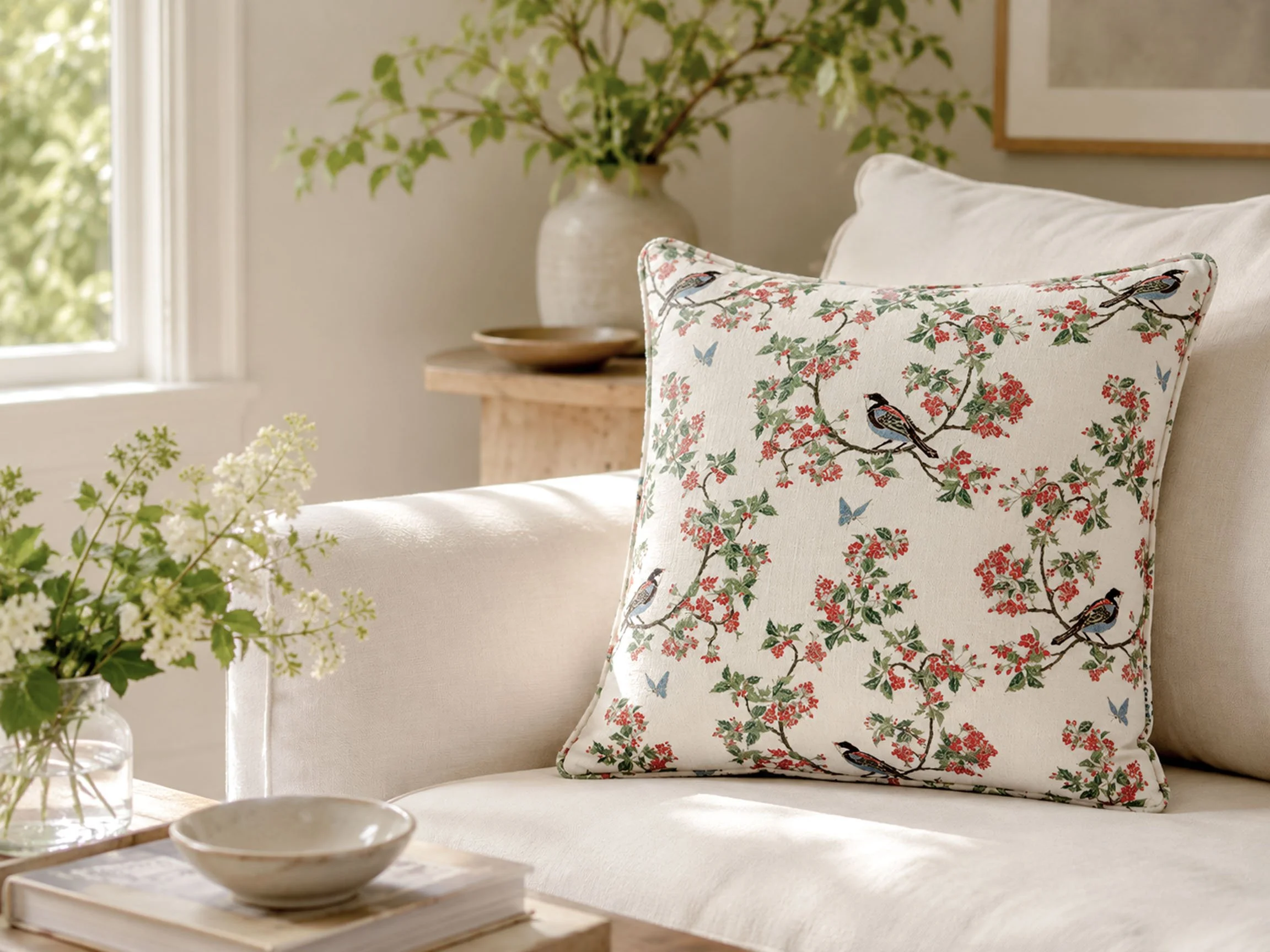 Cushions Bird in Blossom Sofa close up 2.jpg