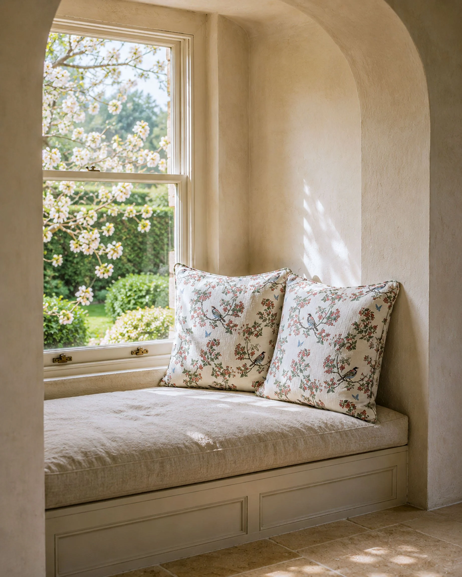 Cushions Bird in Blossom Window nook 2.jpg