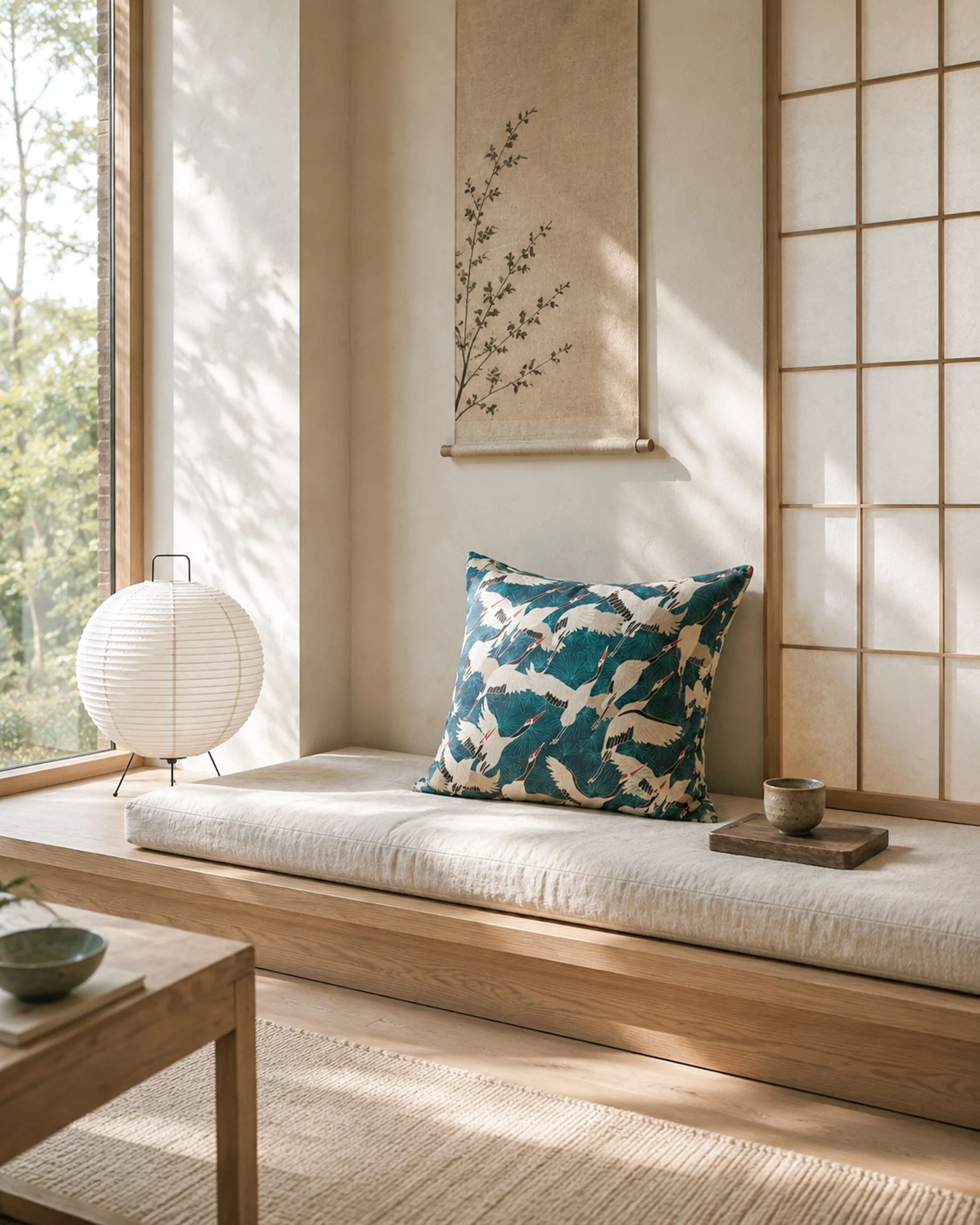 Cushions Cranes Blue Reading nook.jpg
