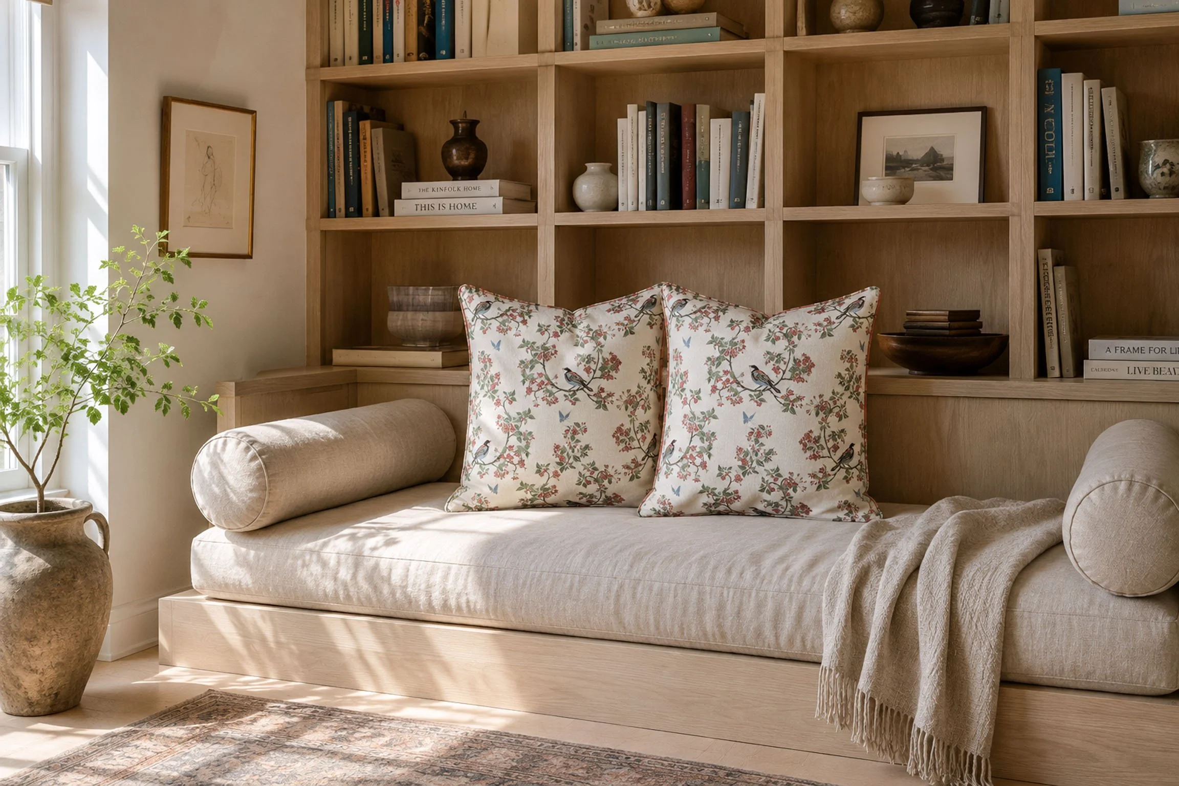 Cushions Bird in Blossom Cosy reading room.jpg