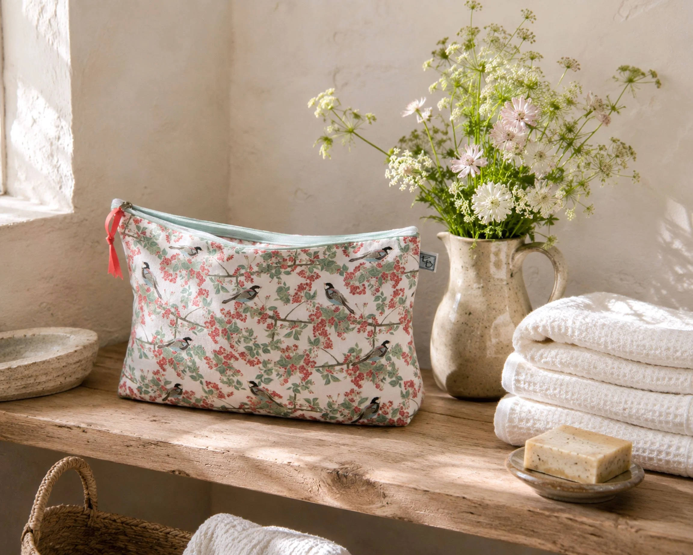 Bird in Blosson Washbag Large