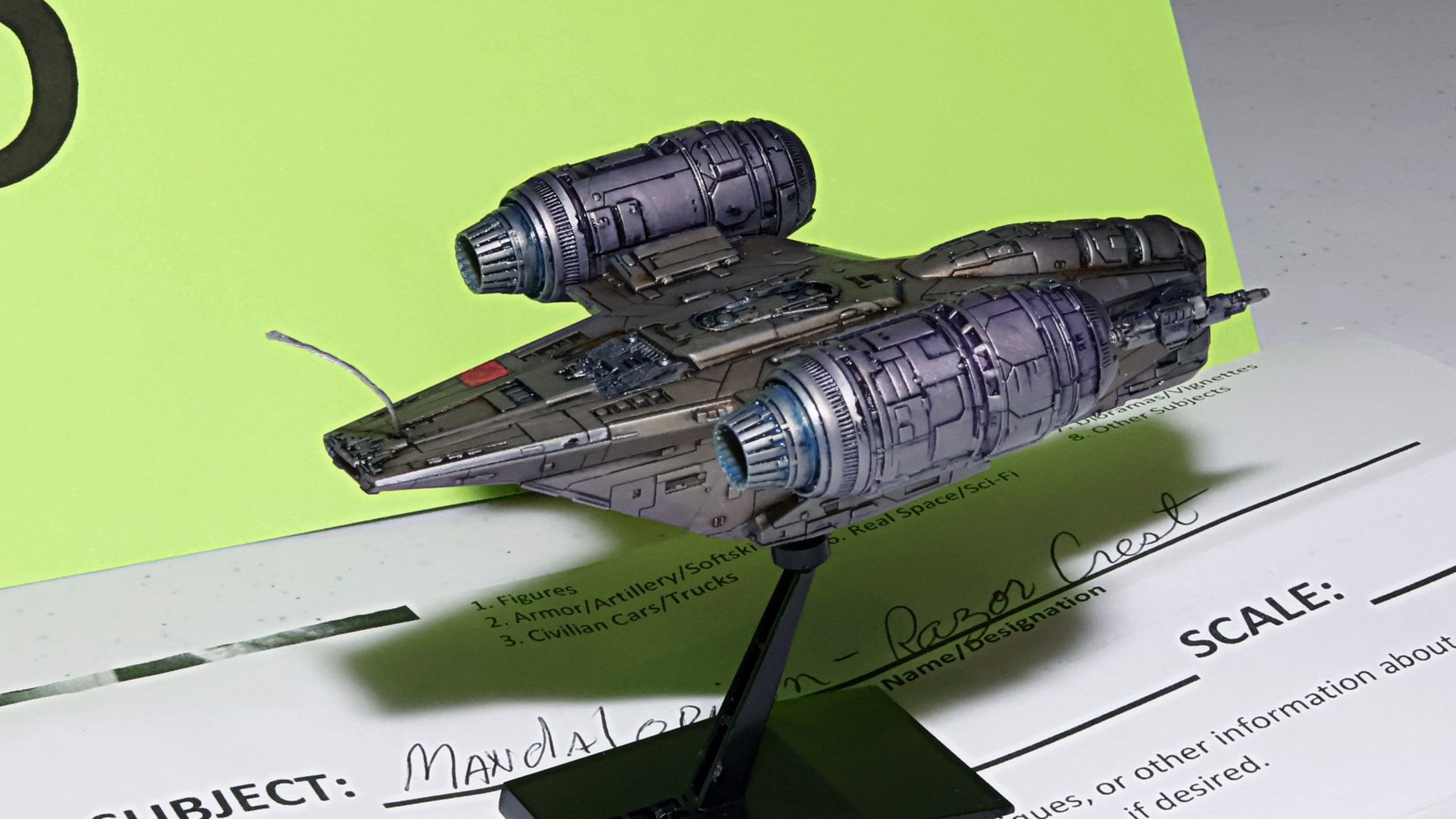 First place Space/Sci-fi, Mandalorian Razor Crest by Milton Conkle