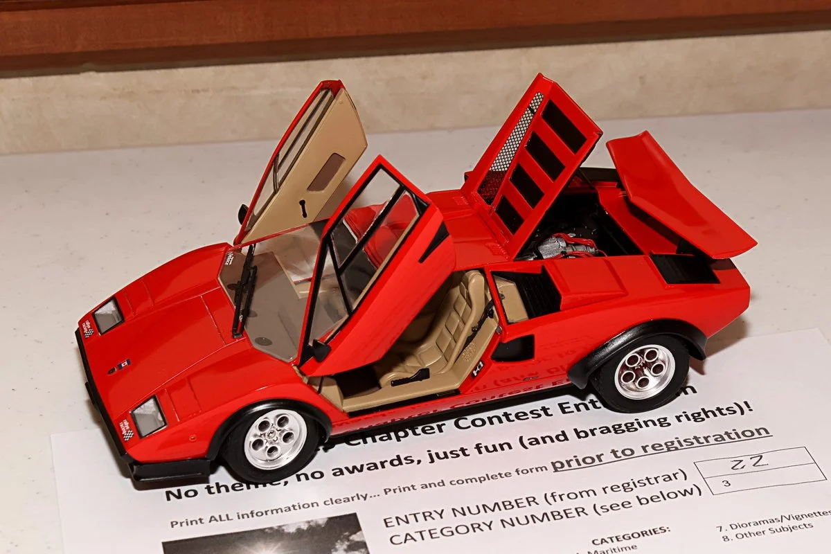 1st Place Civilian Cars/Trucks, 1975 Lamborghini Wolf Countach V.1 by Dan Essad
