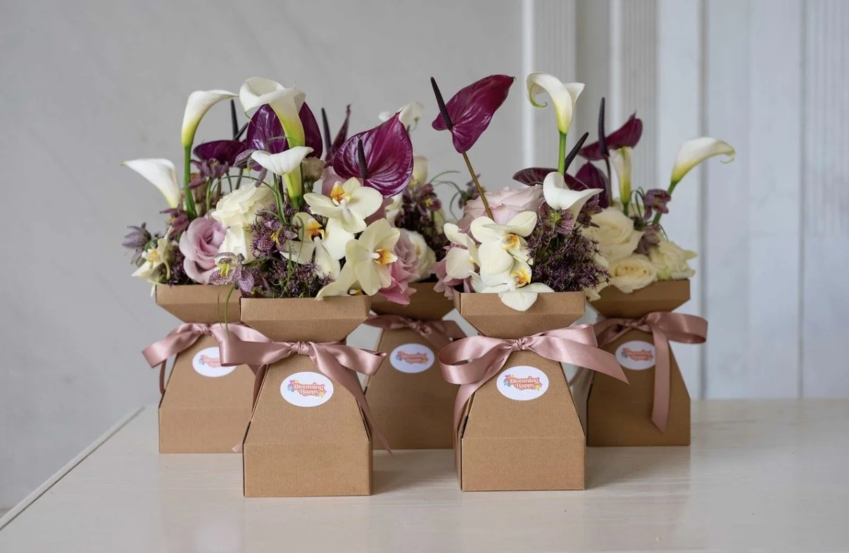 Modern bridesmaid bouquets