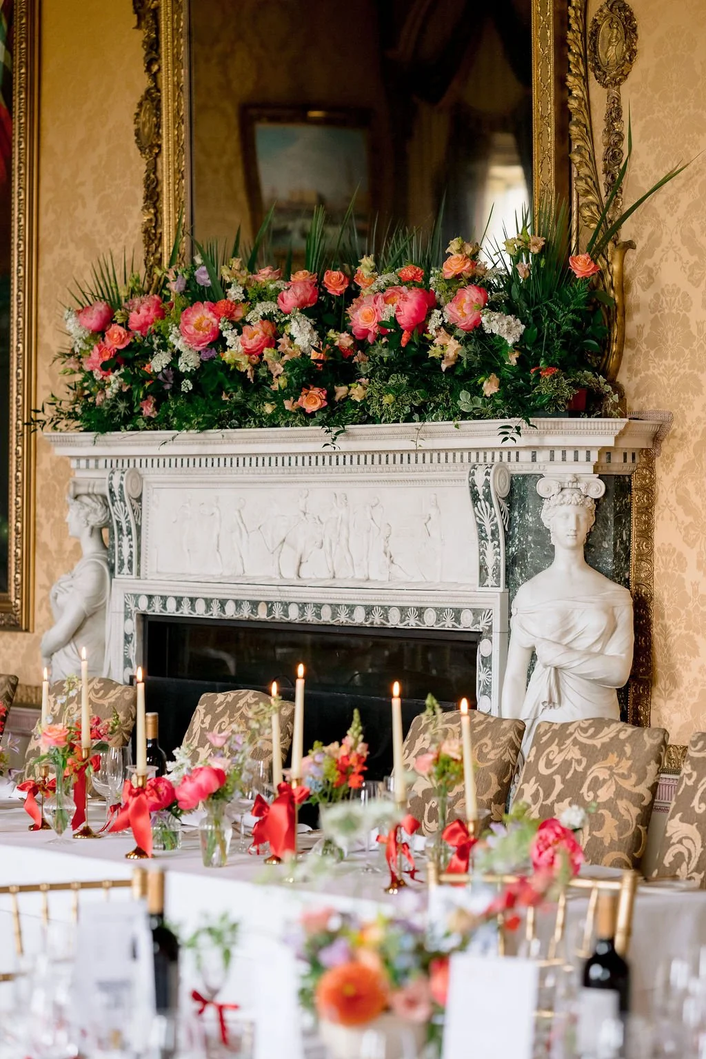 Fireplace flowers