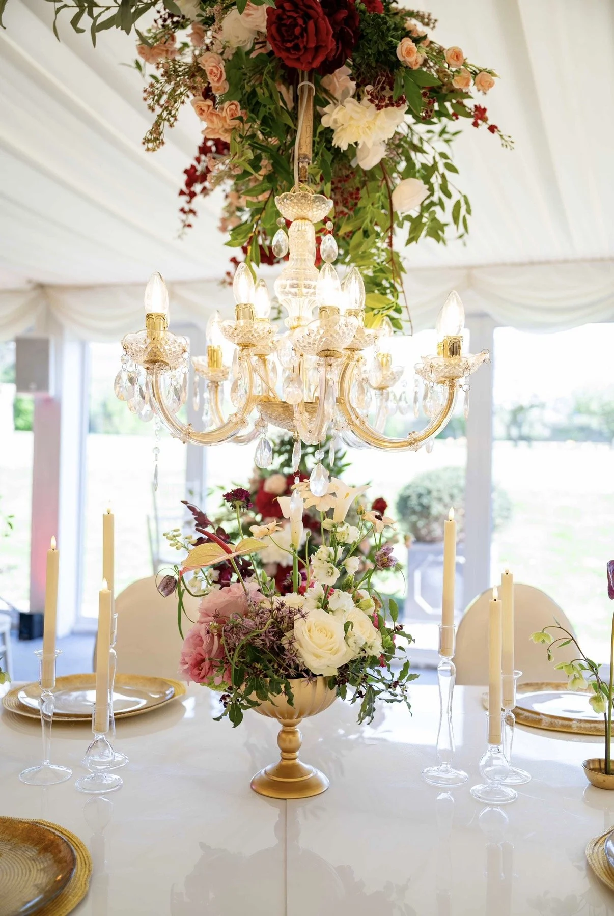 Asian Wedding flowers top table