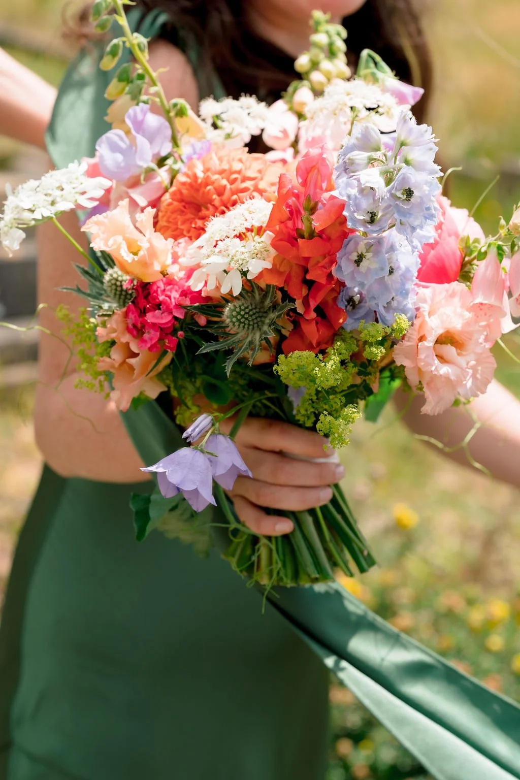 Bridesmaid bouquet coral