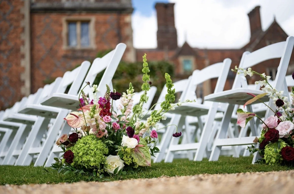 Modern aisle flowers