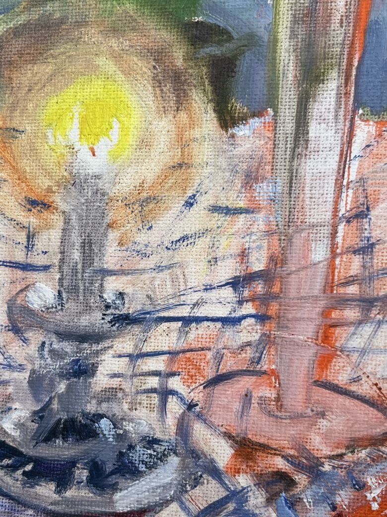 Dibble, Alison C._2020_Lobster dinner, oil on panel 11 x 14 inches_detail5_1040p.jpg