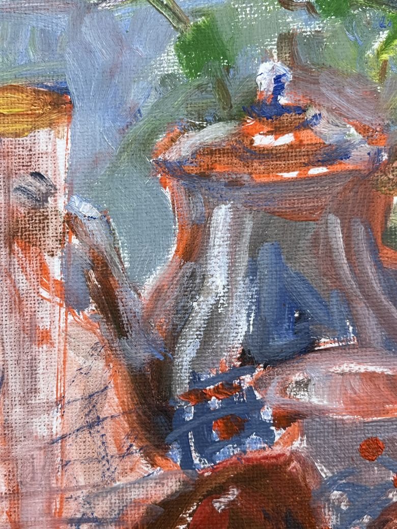 Dibble, Alison C._2020_Lobster dinner, oil on panel 11 x 14 inches_detail6_1040p.jpg