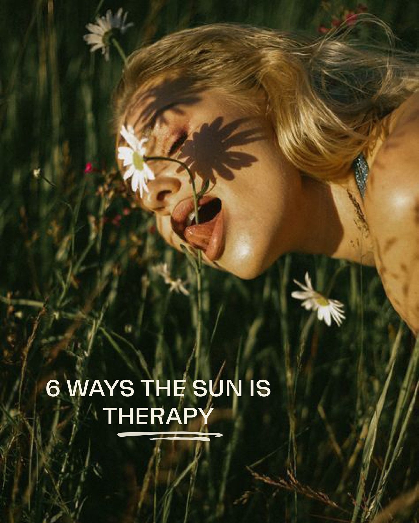 6 ways sunlight is the most underrated form of therapy ☀️ 

01. How Vitamin D is actually makes Vitamin D. 

02. Immune intelligence, not just boosting. 

03. Sleep and your internal clock. 

04. Natural mood boosting, motivation and mental clarity. 
