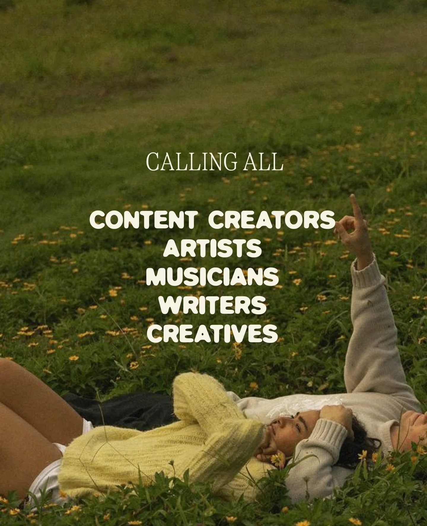 Calling all creators. Are you someone with something to share? What do you want to say? We want to hear your stories. Re-launching our creative series, we&rsquo;re looking for creatives to collaborate with. 

Hit us up in the comments or tag your fav