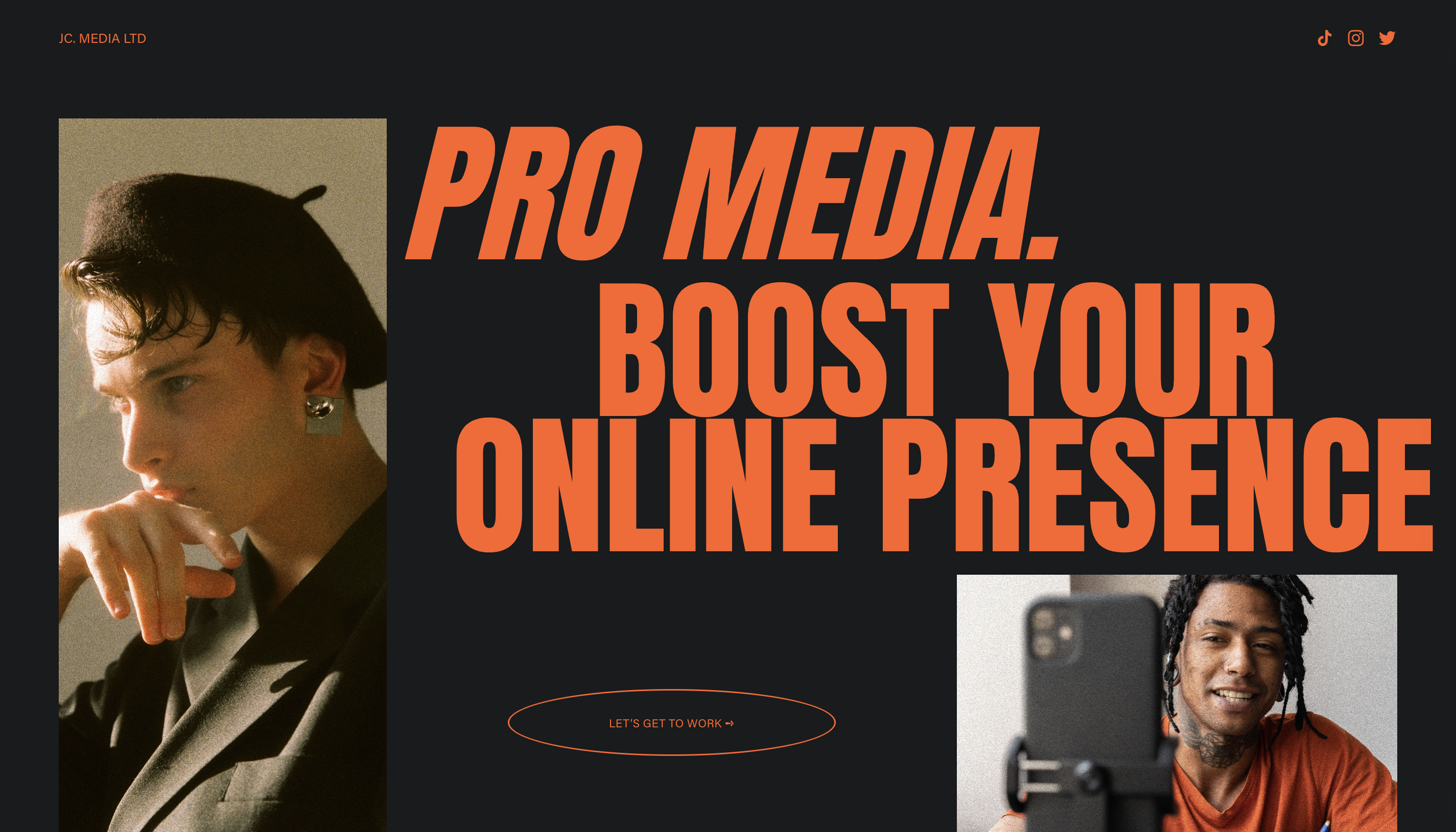 Website Example (JC Media) Homepage