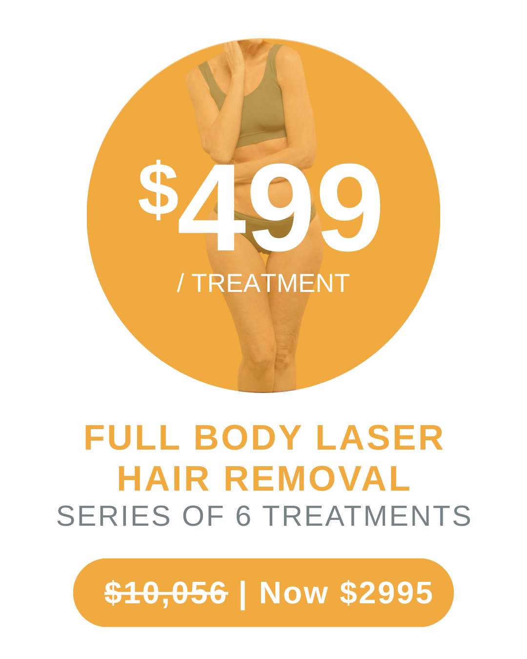 Full Body Laser Hair Removal $499/session