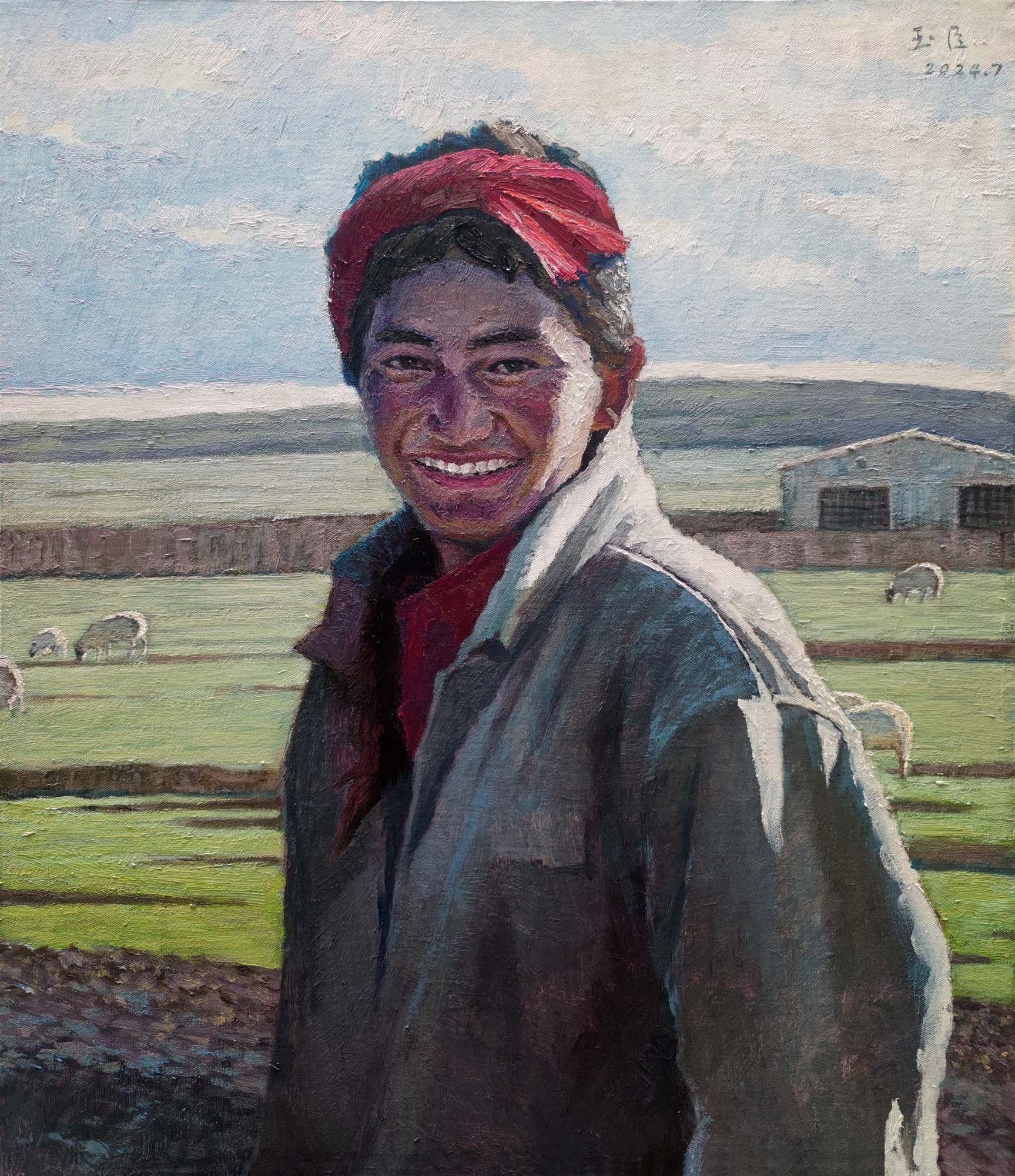 "Anduo Jieming" 100×80cm, 2024