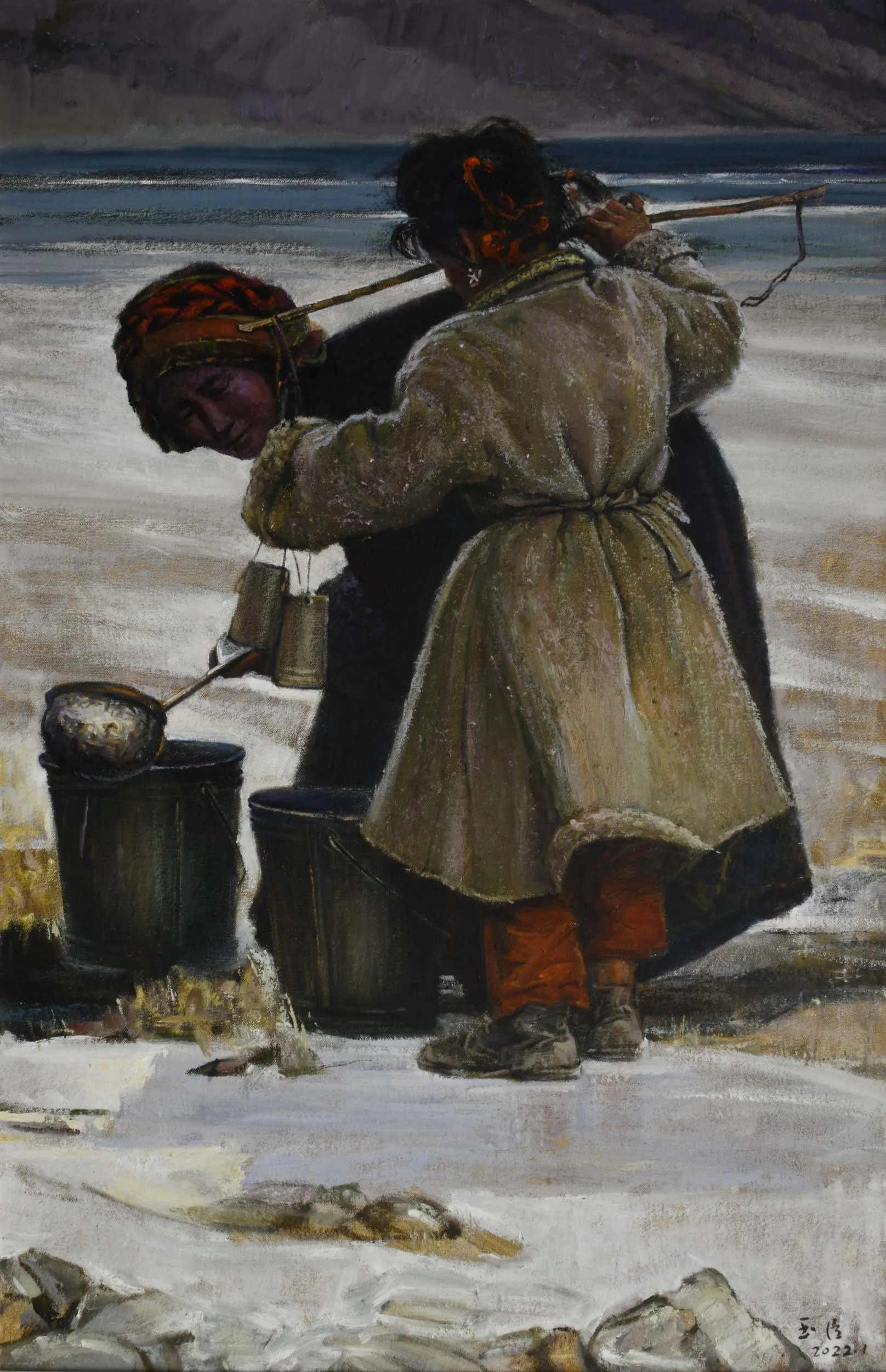 Sur le Glacier, huile sur toile, 2022