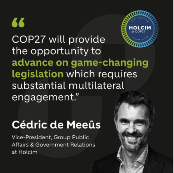 COP27 event quote cards, HOLCIM
