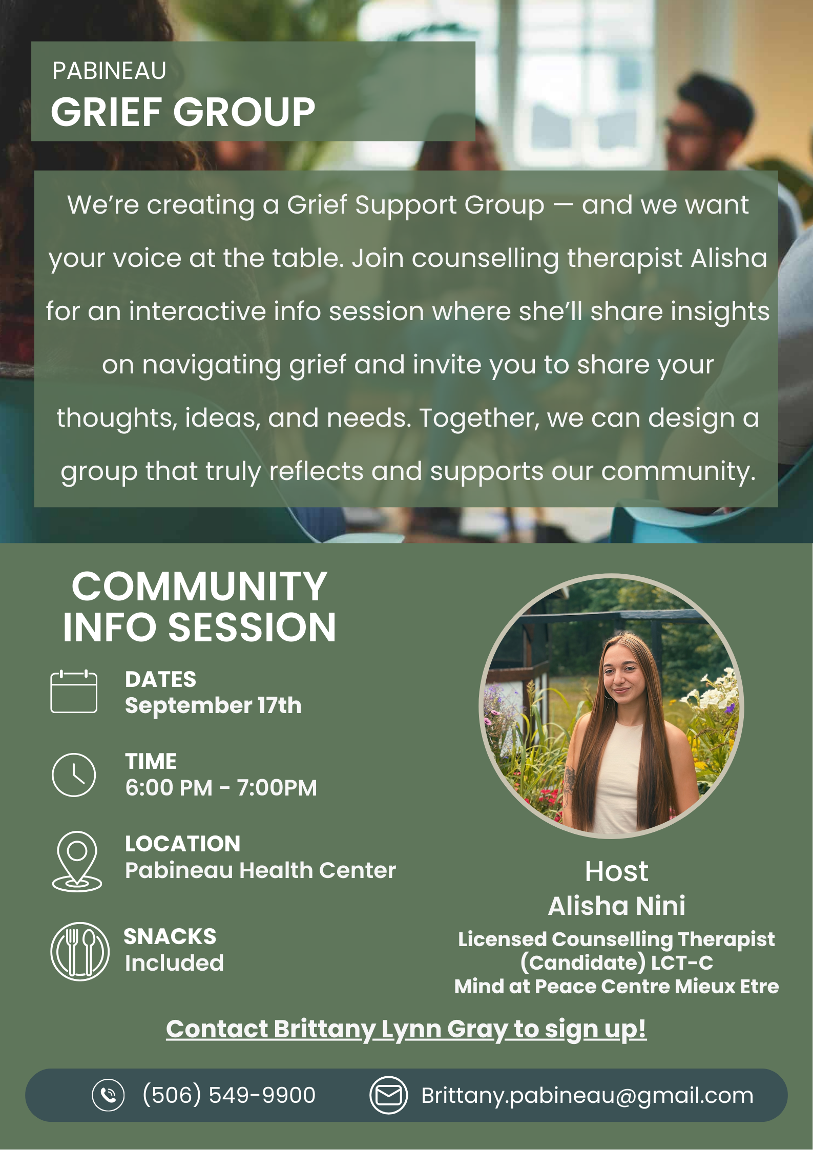Pabineau Grief Group Community Info Session