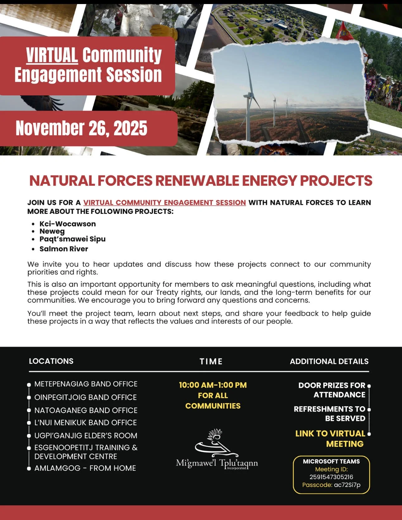 🌬️ Virtual Engagement Session: Renewable Energy Projects Across Mi’kmaq Territory