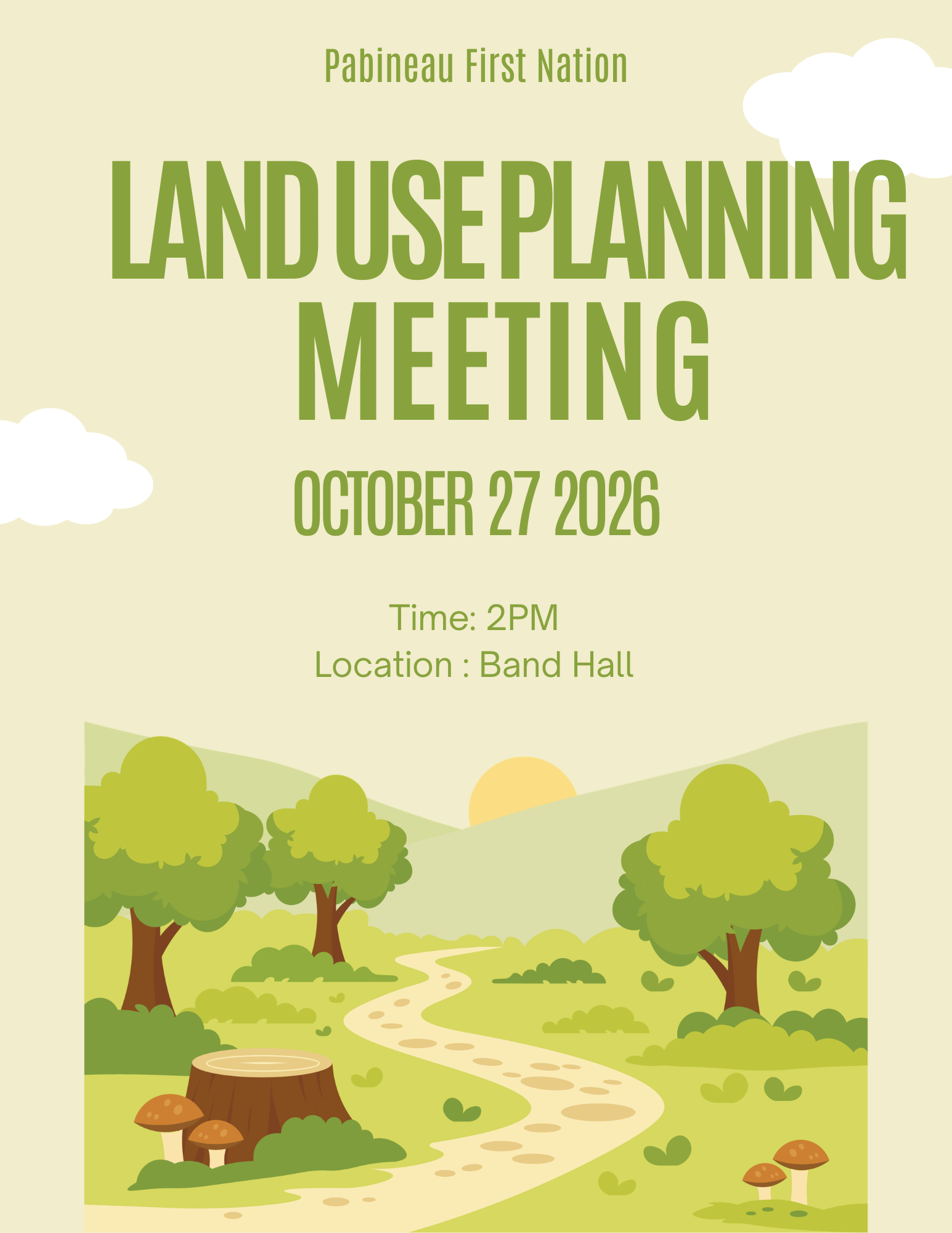 🌿 Land Use Planning Meeting – October 27, 2026