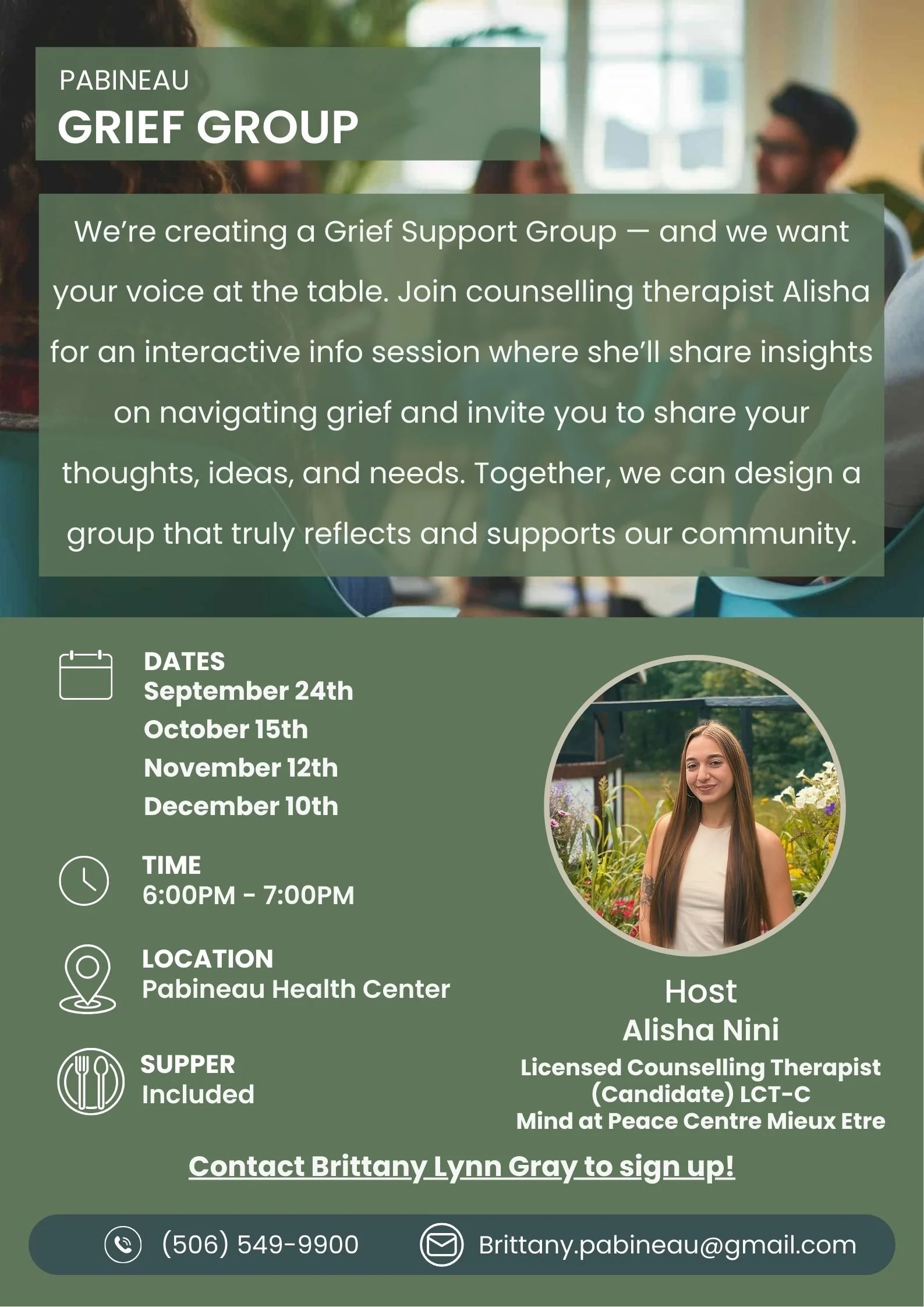 Pabineau Grief Support Group – Community Info Sessions