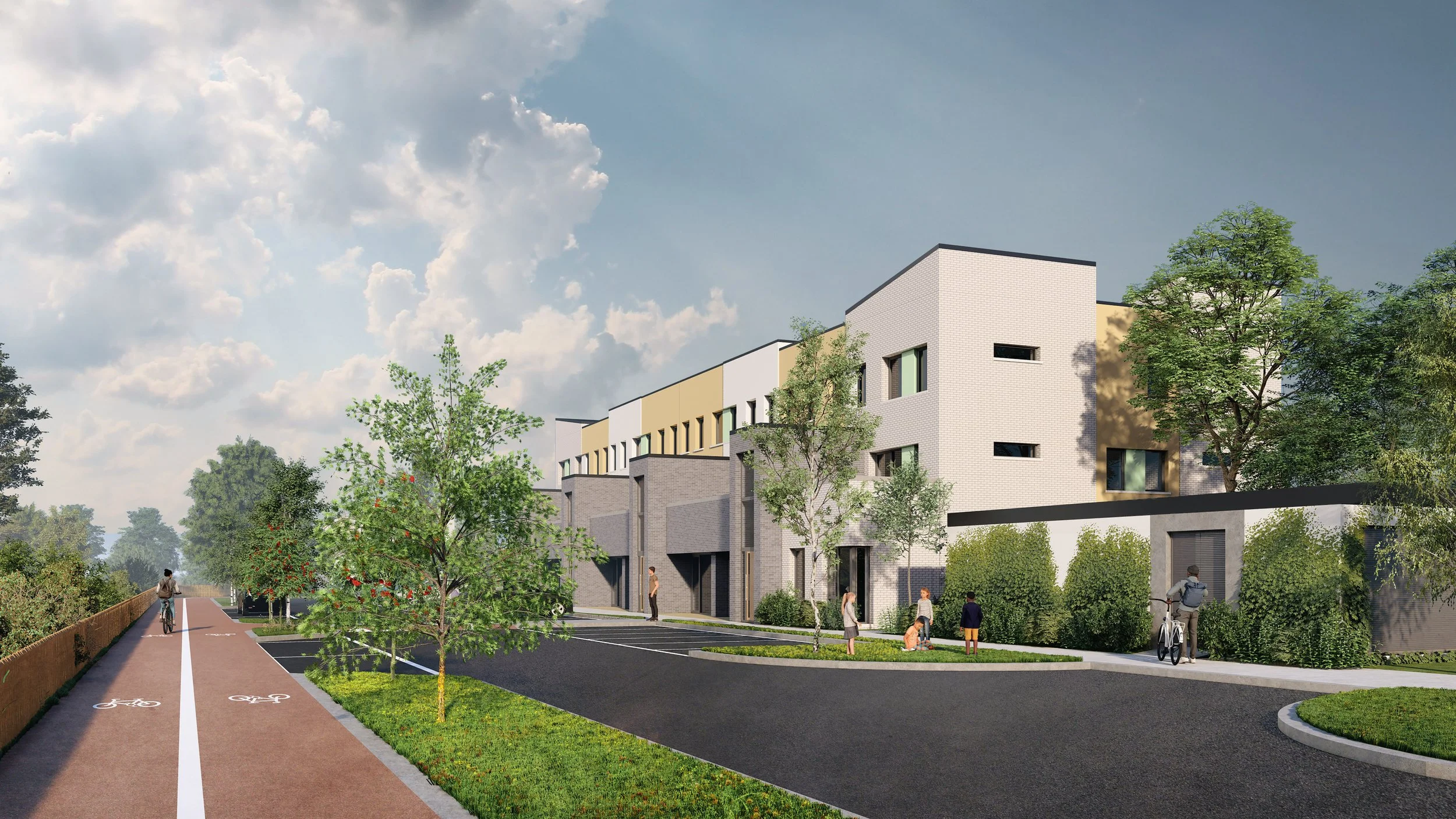 Clonburris SDZ Development view from pathway