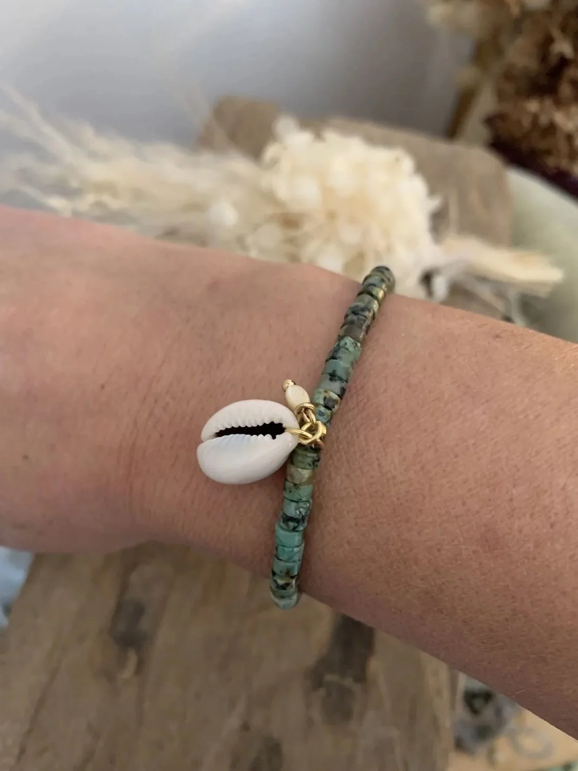 Bracelet en pierres naturelles  Turquoise Africaine