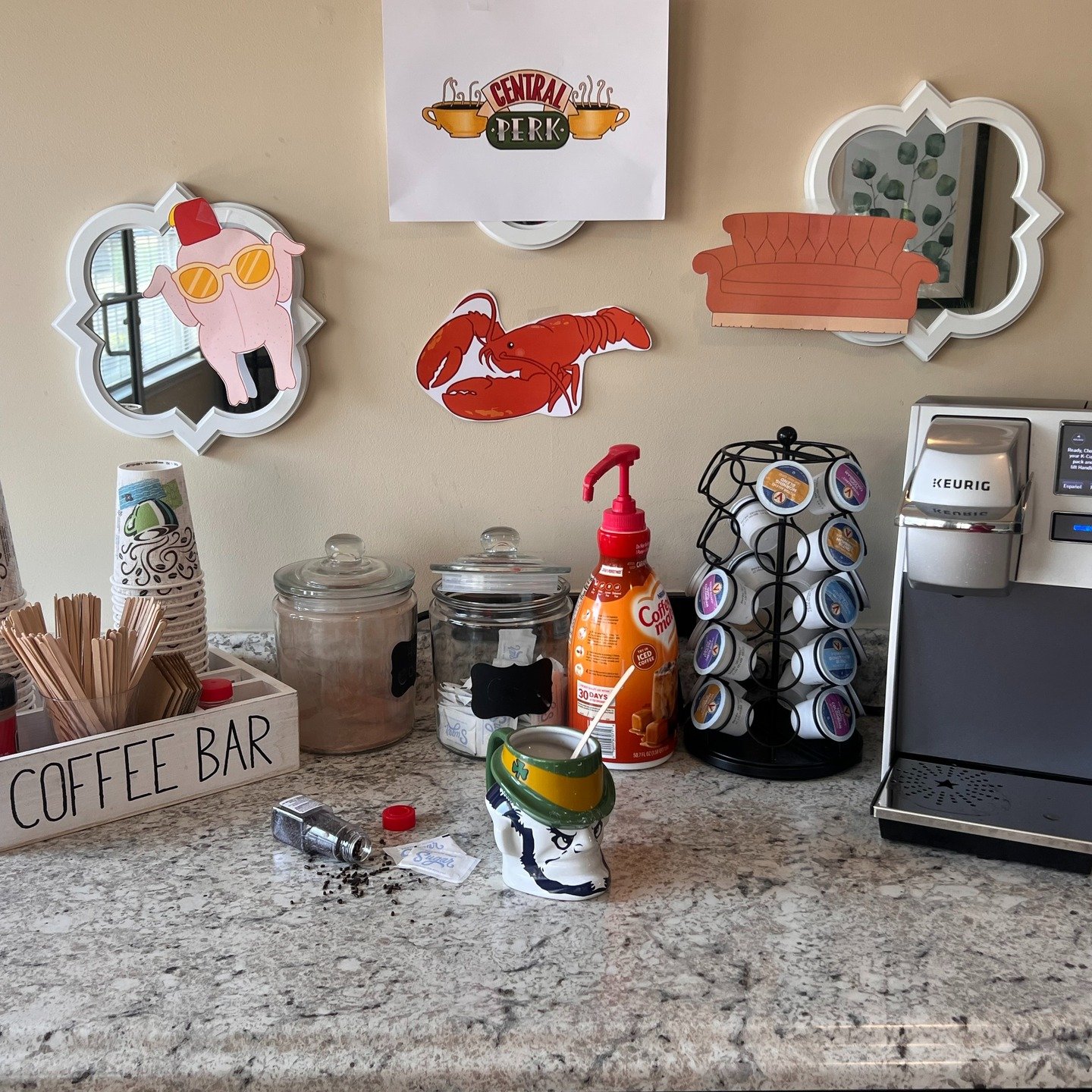 National Best Friends Day! Sooooo we turned our 24 hour coffee bar into the best &quot;Friends&quot; Coffee Shop the one and only Central Perk!

Share a pic of you and your bestie or a funny store about the you both.
You will be up to win a Starbucks