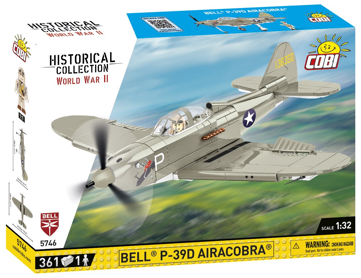 NEW! BELL P-39D AIRACOBRA WHITE P