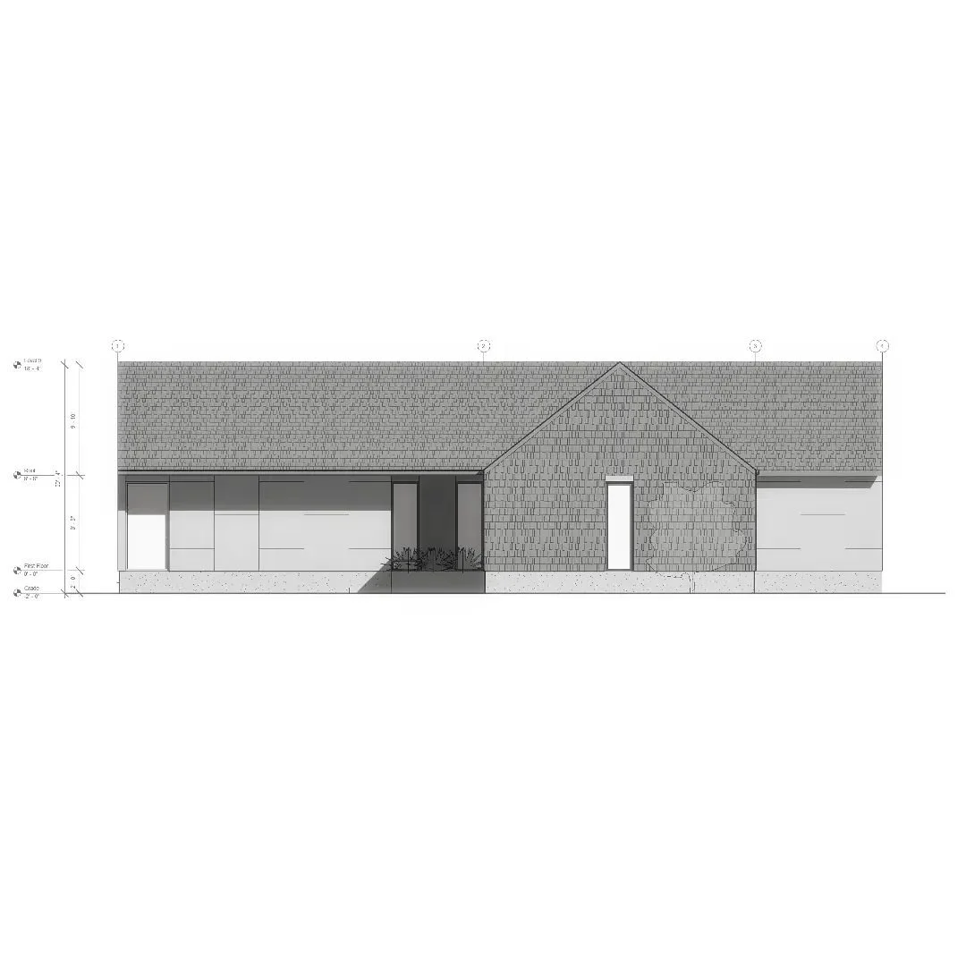 Working away on permit drawings for a home in Southern Alberta. The street elevation is private, the back elevation opens up to full views of the Rocky Mountains. Simple geometry, streamlined plans, and careful material selection keep this project ec