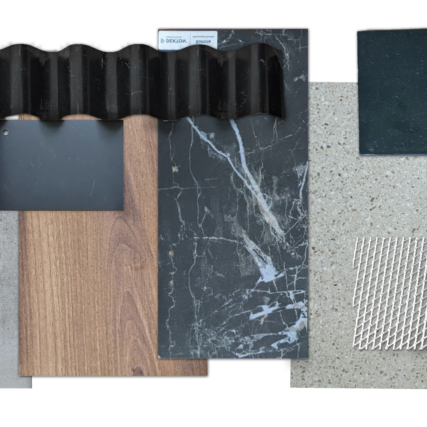 Outside to inside selections: softer industrial look with wood accents, colour pops, and perforated screen. 

#materials #cladding #interiordesign #yeginfillproject #yegarchitecture #yegdesign #industrialdesign