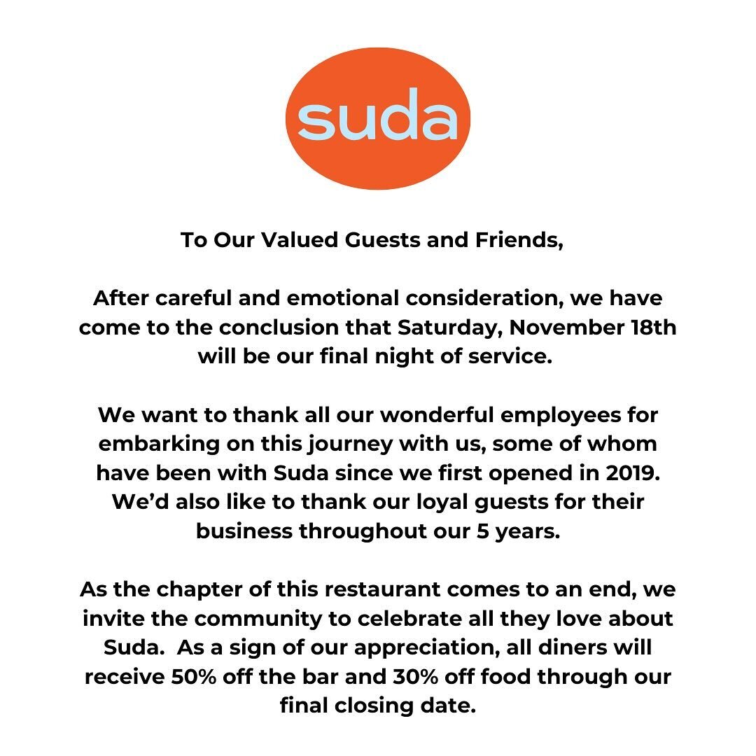 To our valued guests and friends